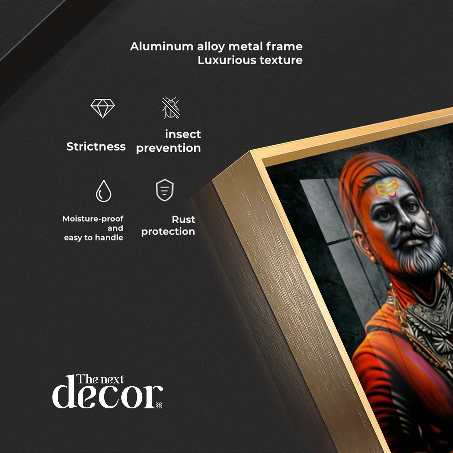 Maharaj Shivaji Premium Acrylic Horizontal Wall Art