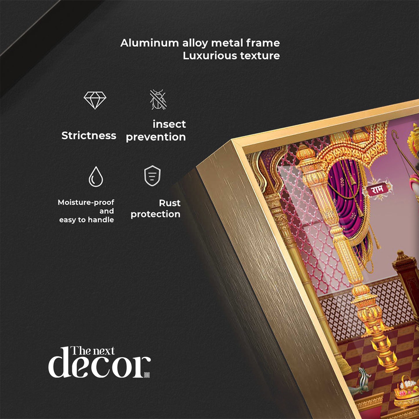 Shri Ram Darbar Premium Acrylic Horizontal Wall Art