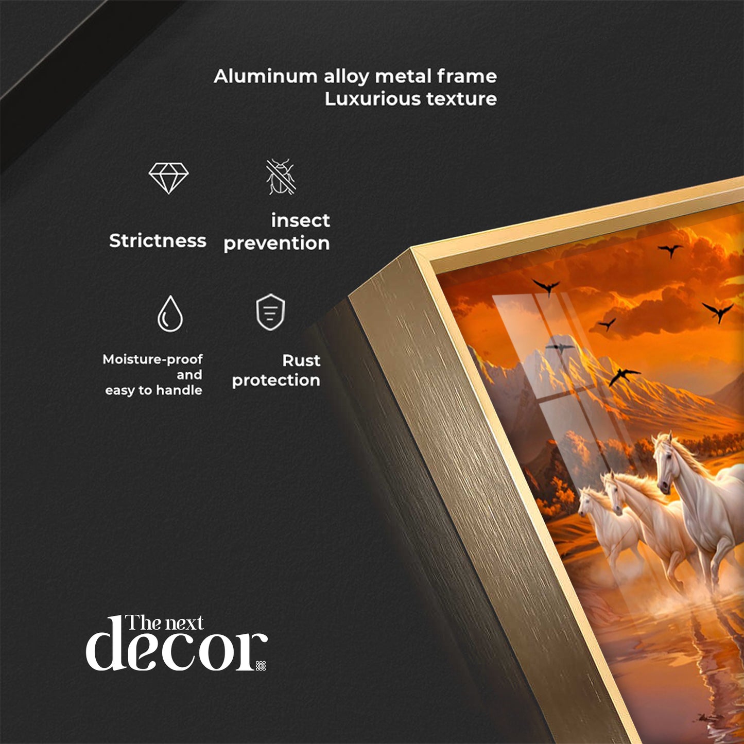 Galloping Grace Artwork Premium Acrylic Horizontal Wall Art