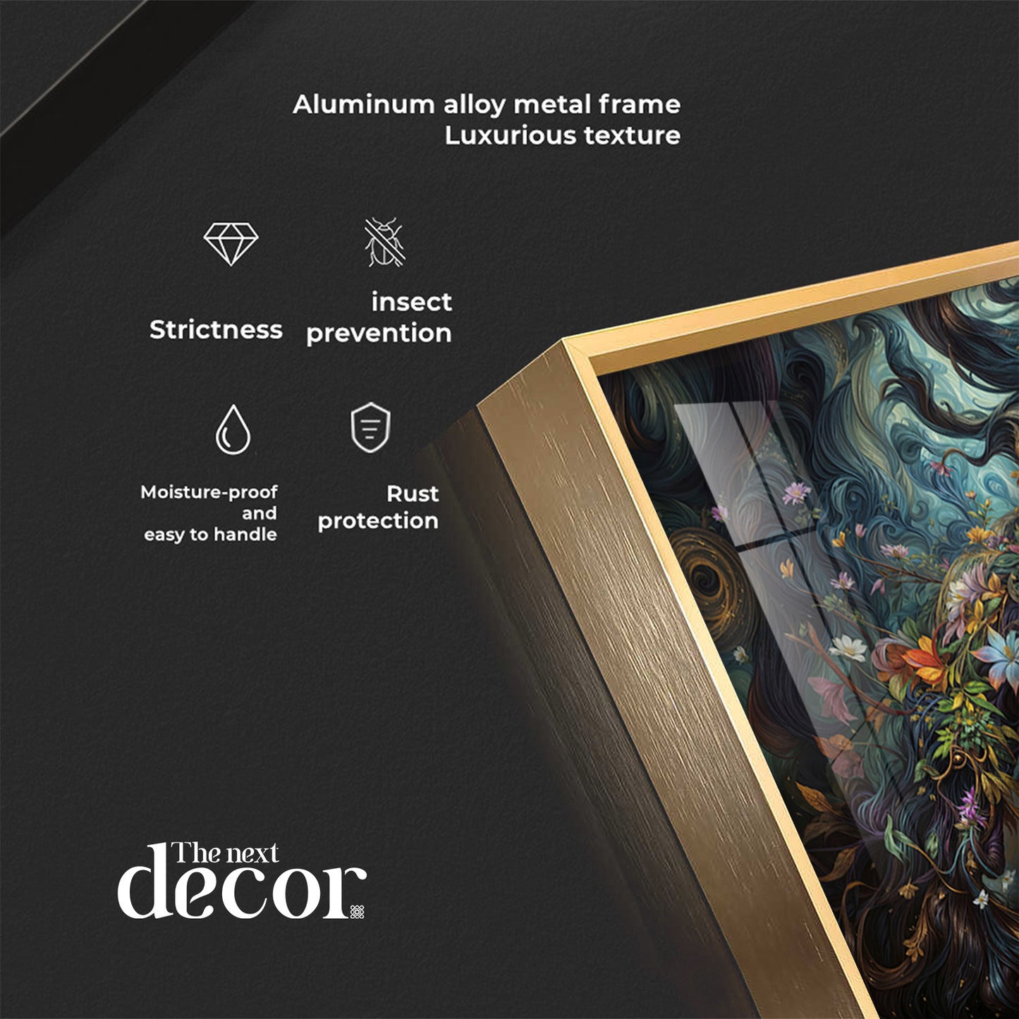 Mystical Love Of Radha Krishna Luxury Crystal Horizontal Wall Art