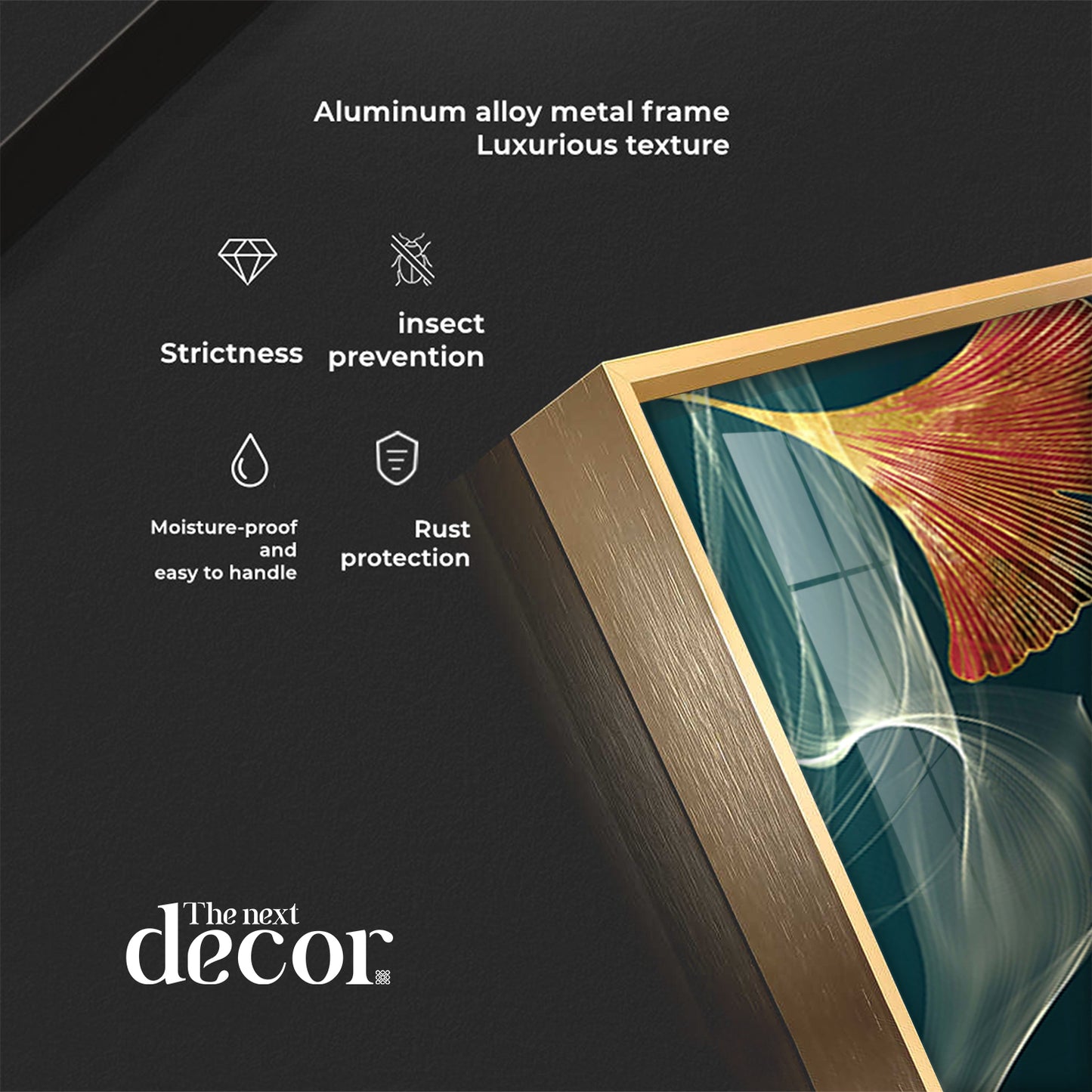 Ginkgo Biloba Leaves & Fish Premium Acrylic Vertical Wall Art