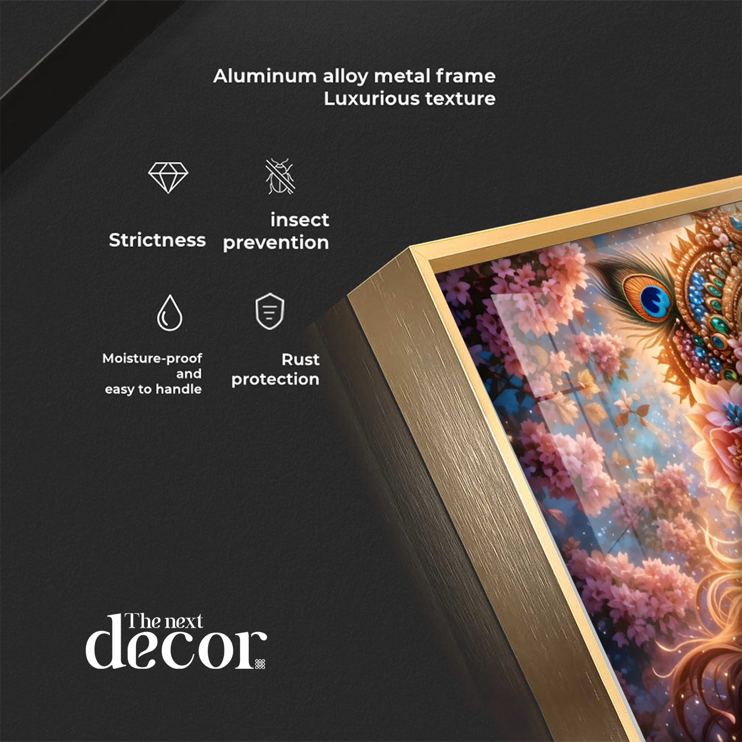 Krishna and Radha Unveiled Premium Acrylic Horizontal Wall Art