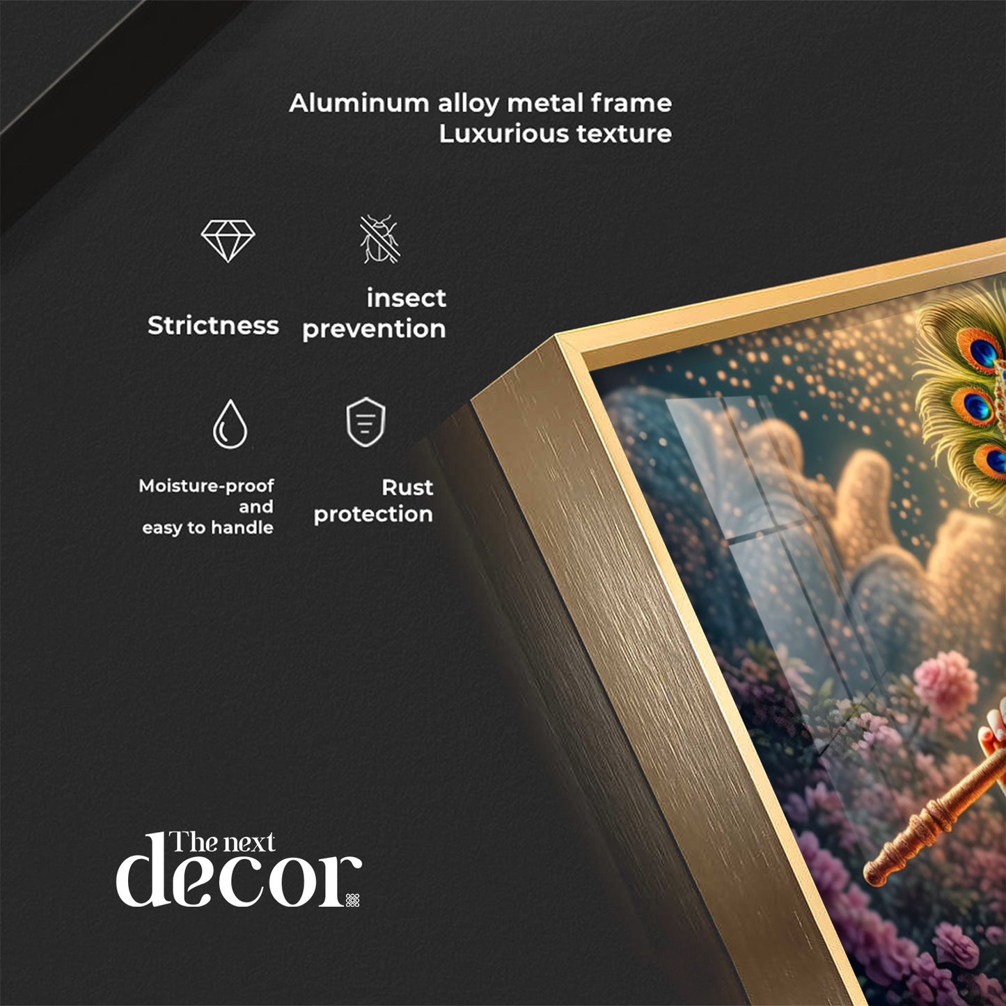 Mystic Radha Krishna Togetherness Premium Acrylic Horizontal Wall Art