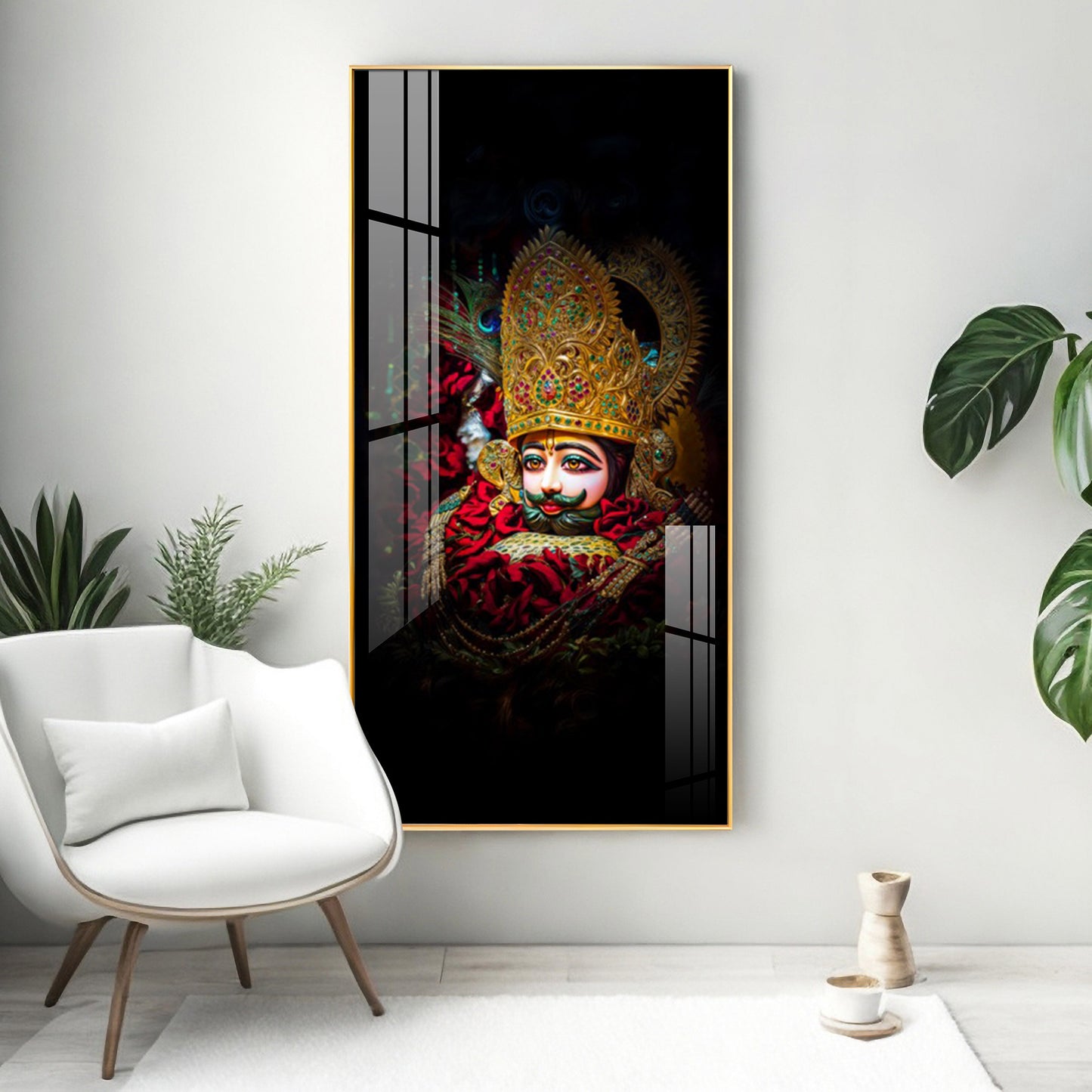 Khatu Shyam Ji Premium Acrylic Vertical Wall Art