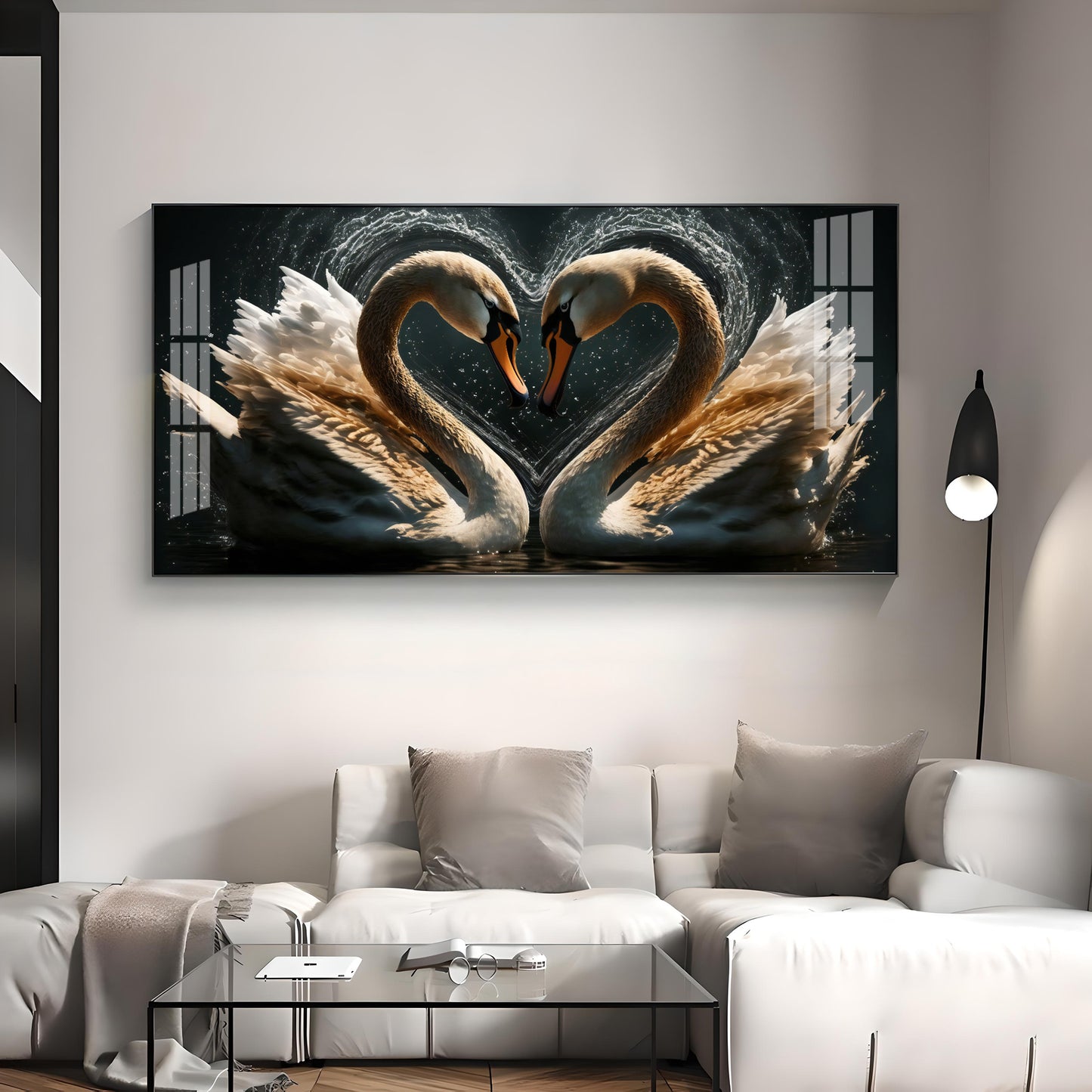 Swan On The Lake Premium Acrylic Horizontal Wall Art