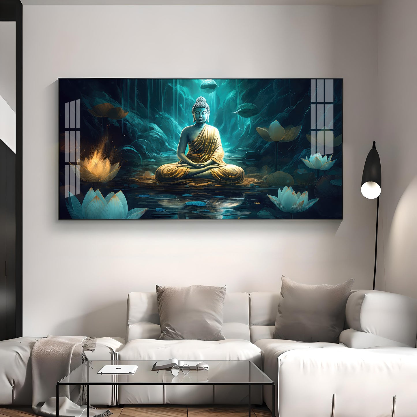 Buddha's Radiant Harmony Premium Acrylic Horizontal Wall Art