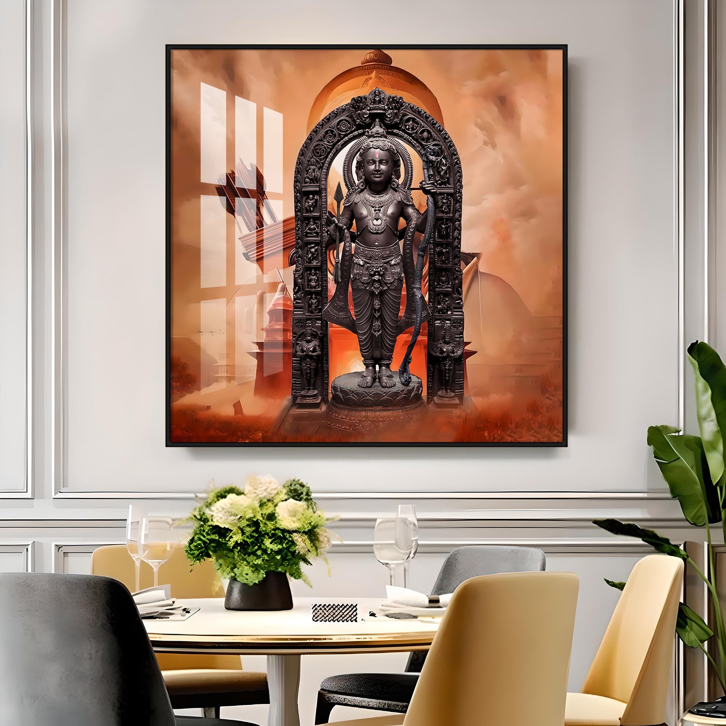 Ayodhya Ram Premium Acrylic Square Wall Art