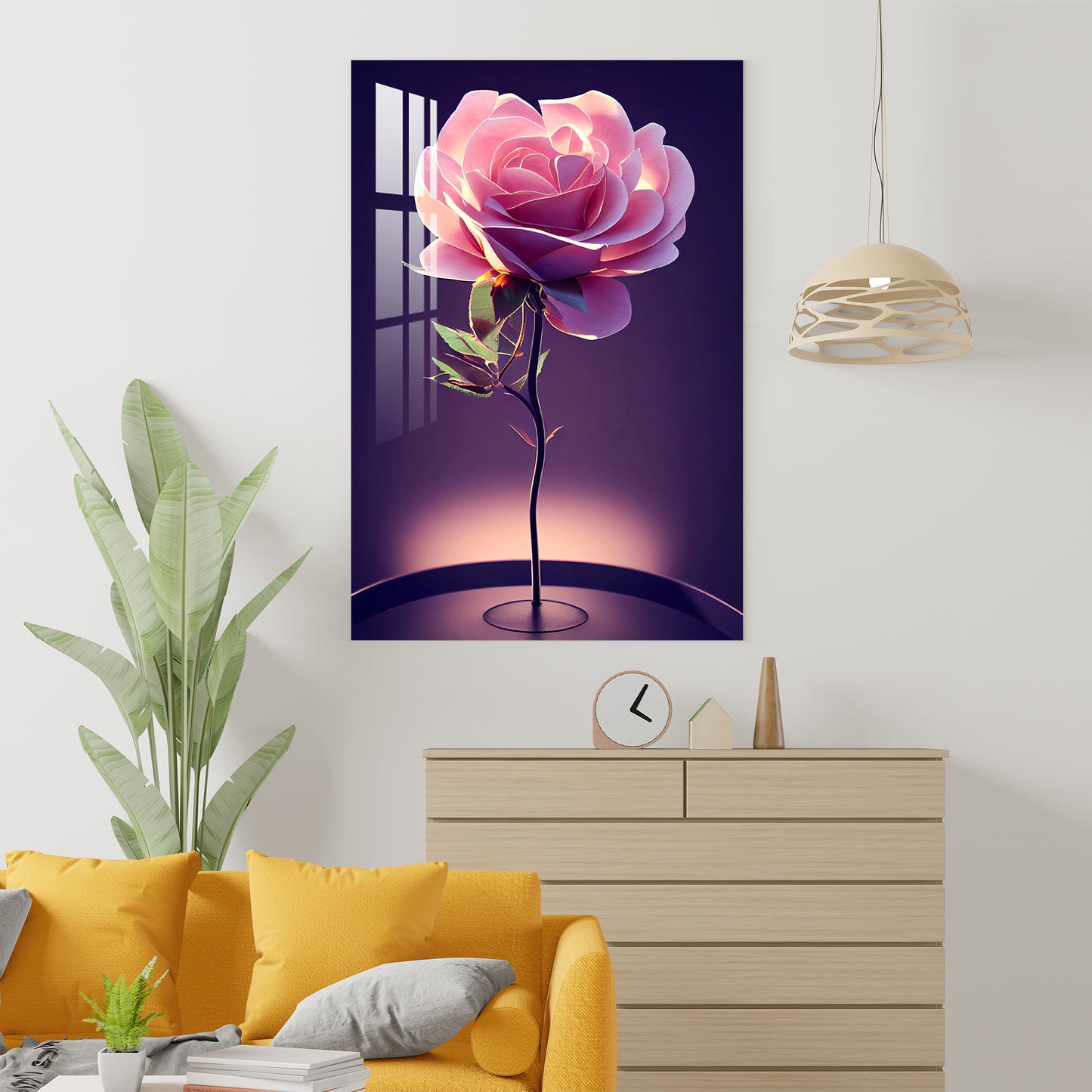 The Pink Beauty Acrylic Wall Art
