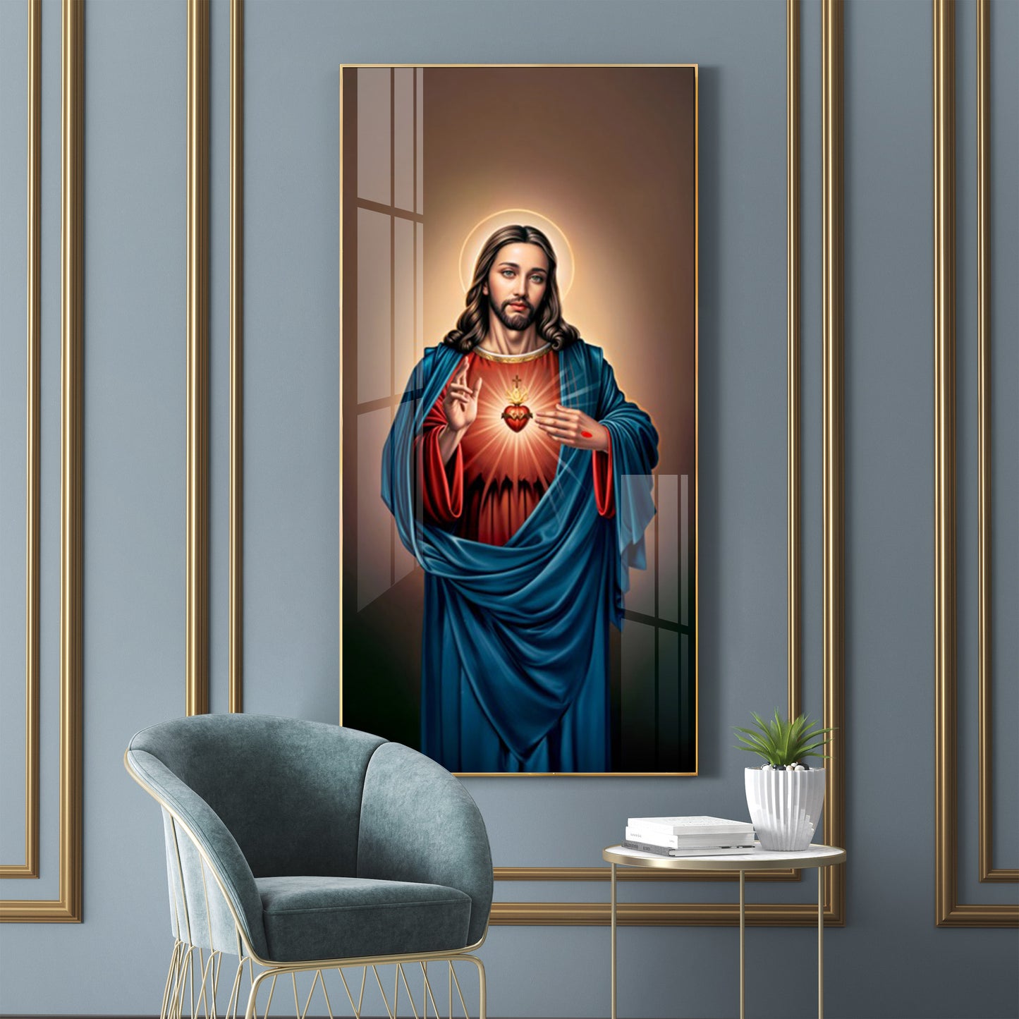 The Jesus Heart Premium Acrylic Vertical Wall Art