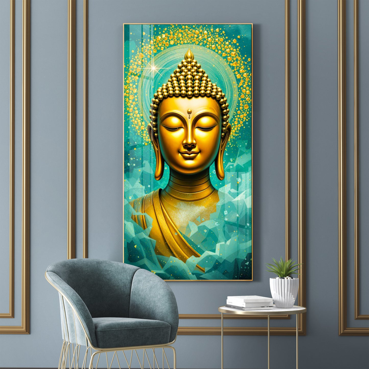 Contemporary Buddha Essence Premium Acrylic Vertical Wall Art
