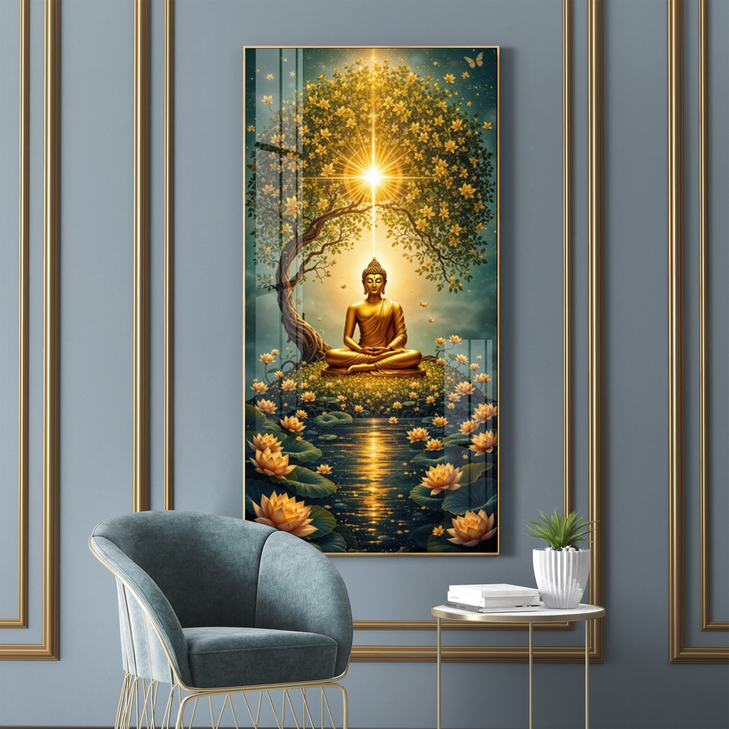 Buddha Harmony Haven Premium Acrylic Vertical Wall Art