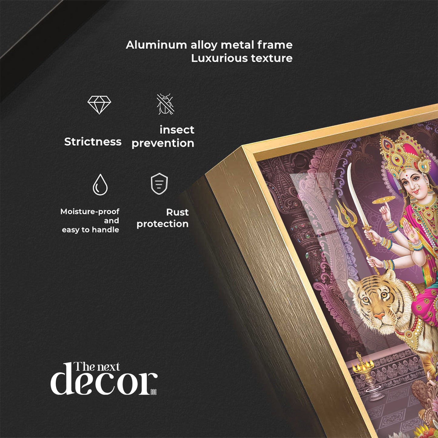 Maa Durga Premium Acrylic Square Wall Art