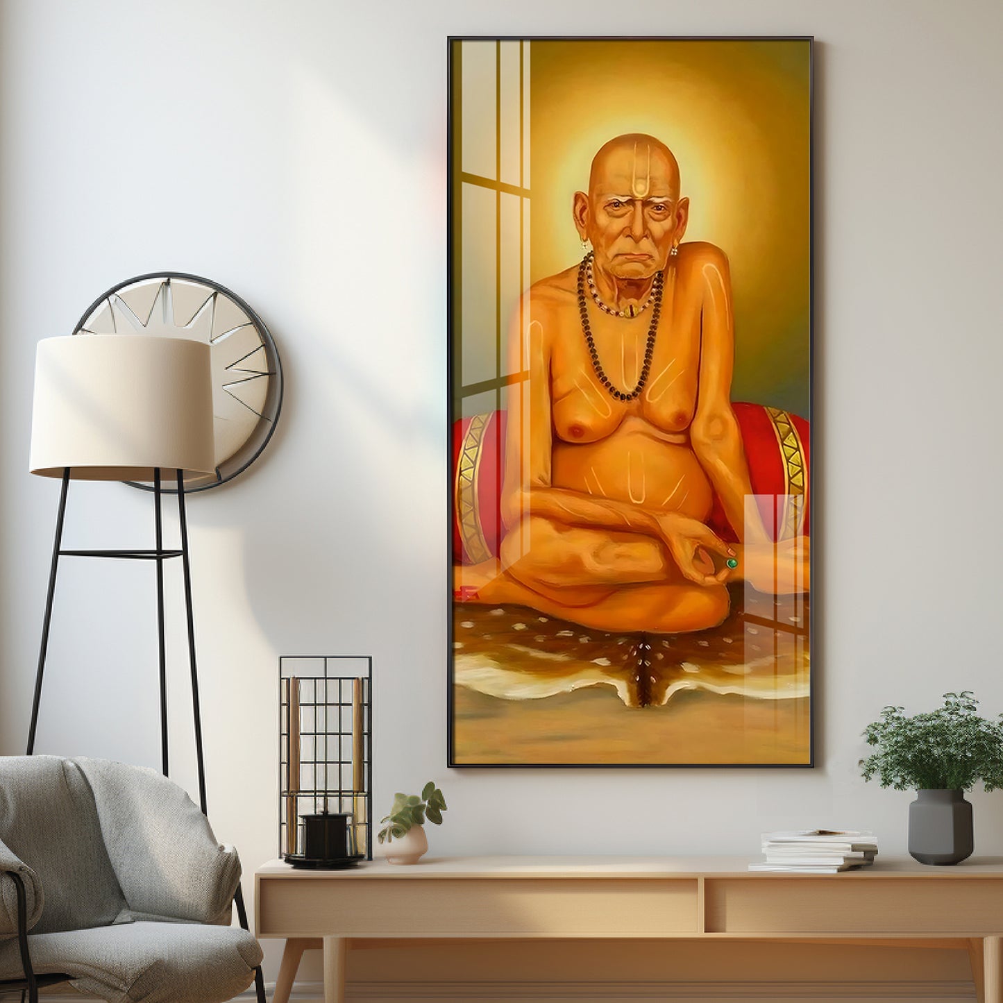 Swami Samarth Premium Acrylic Vertical Wall Art