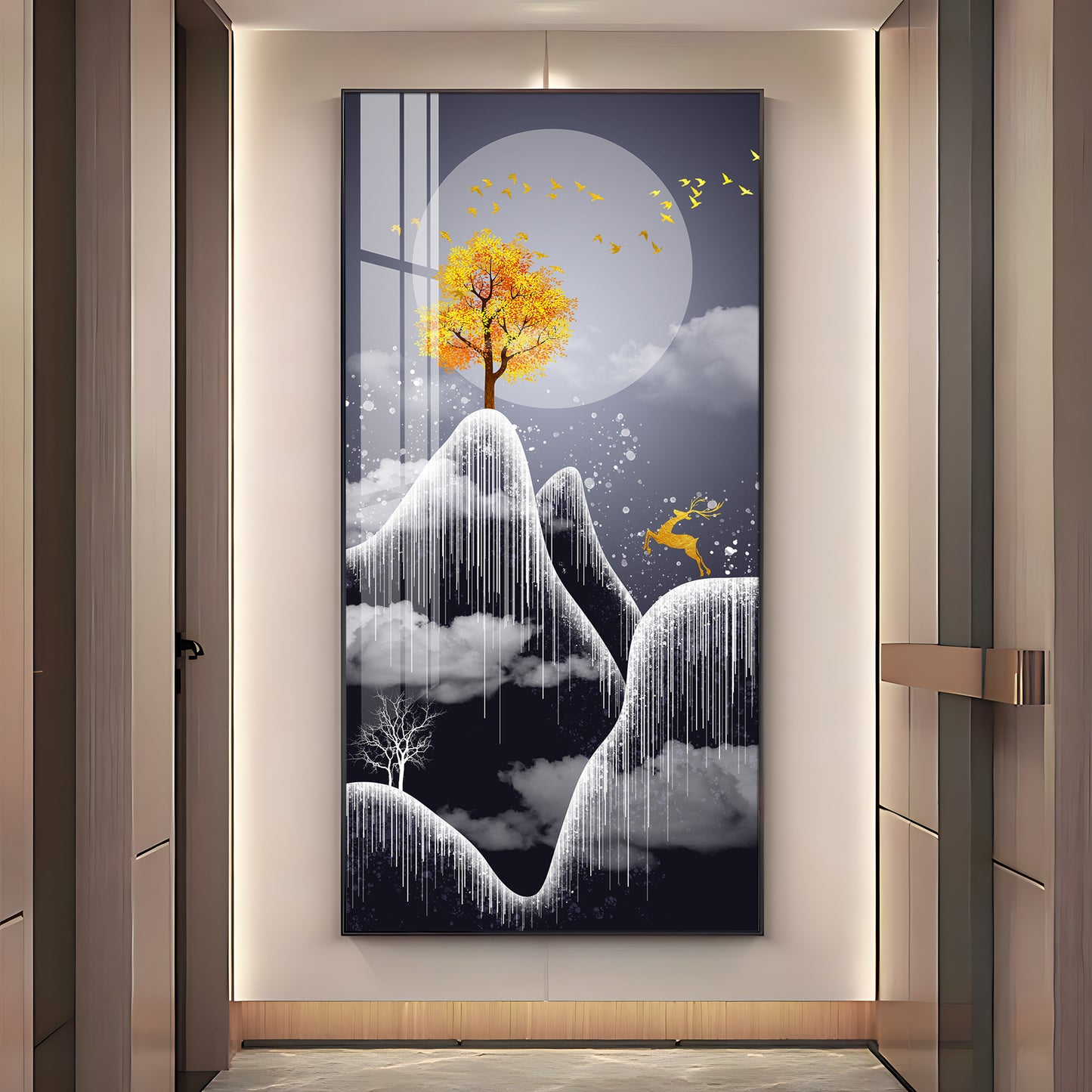 Freezy Nights Premium Acrylic Vertical Wall Art