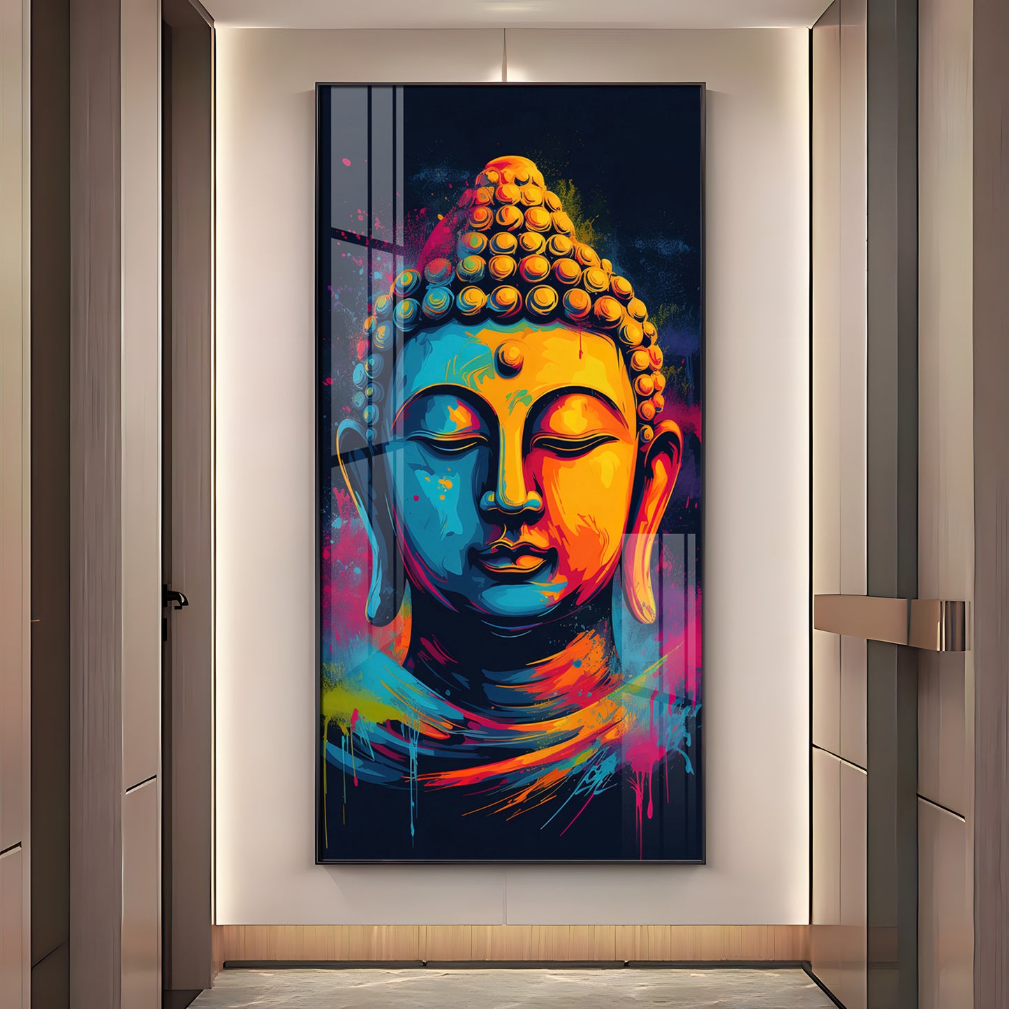 Stillness of The Mind Premium Acrylic Vertical Wall Art