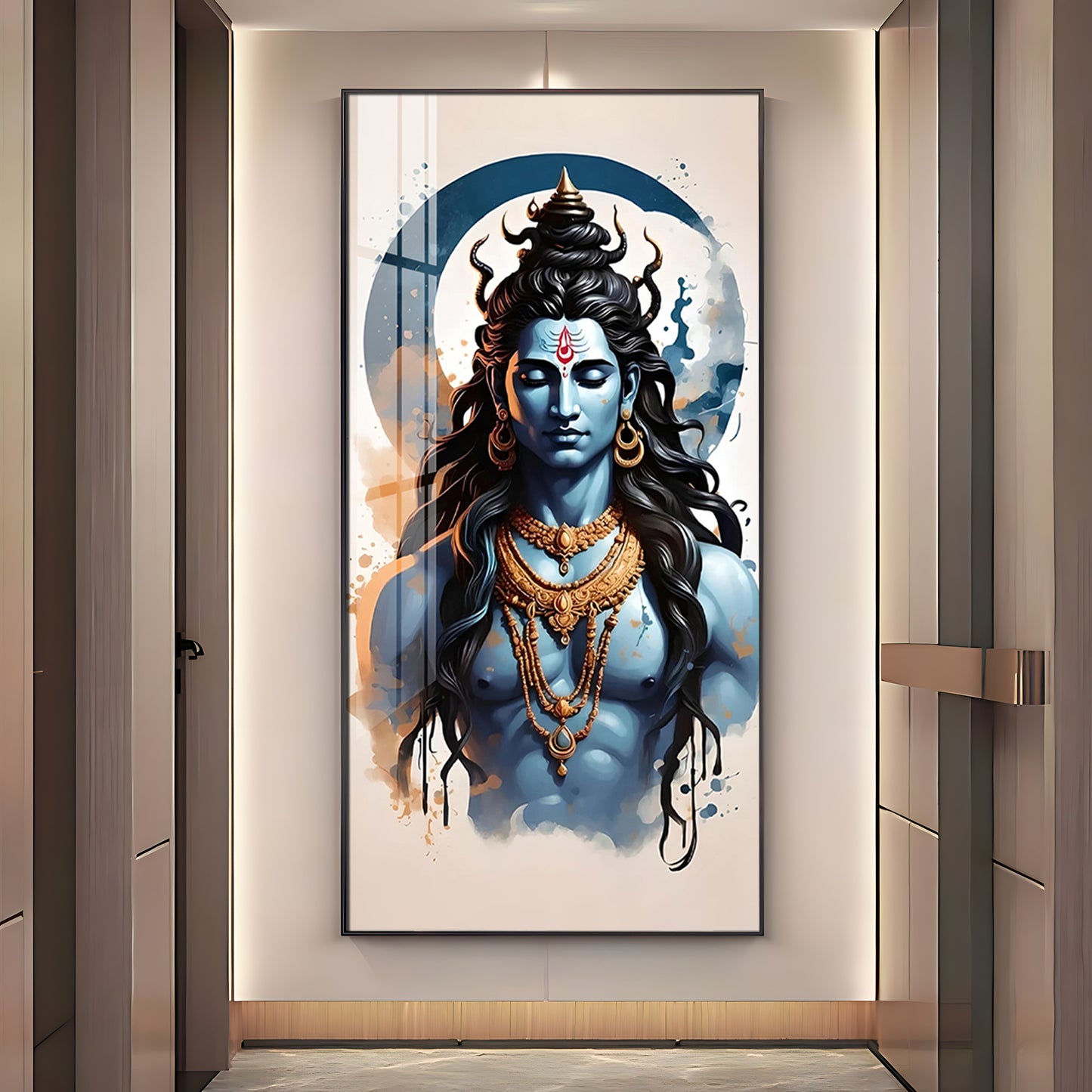 Bholenath Premium Acrylic Vertical Wall Art