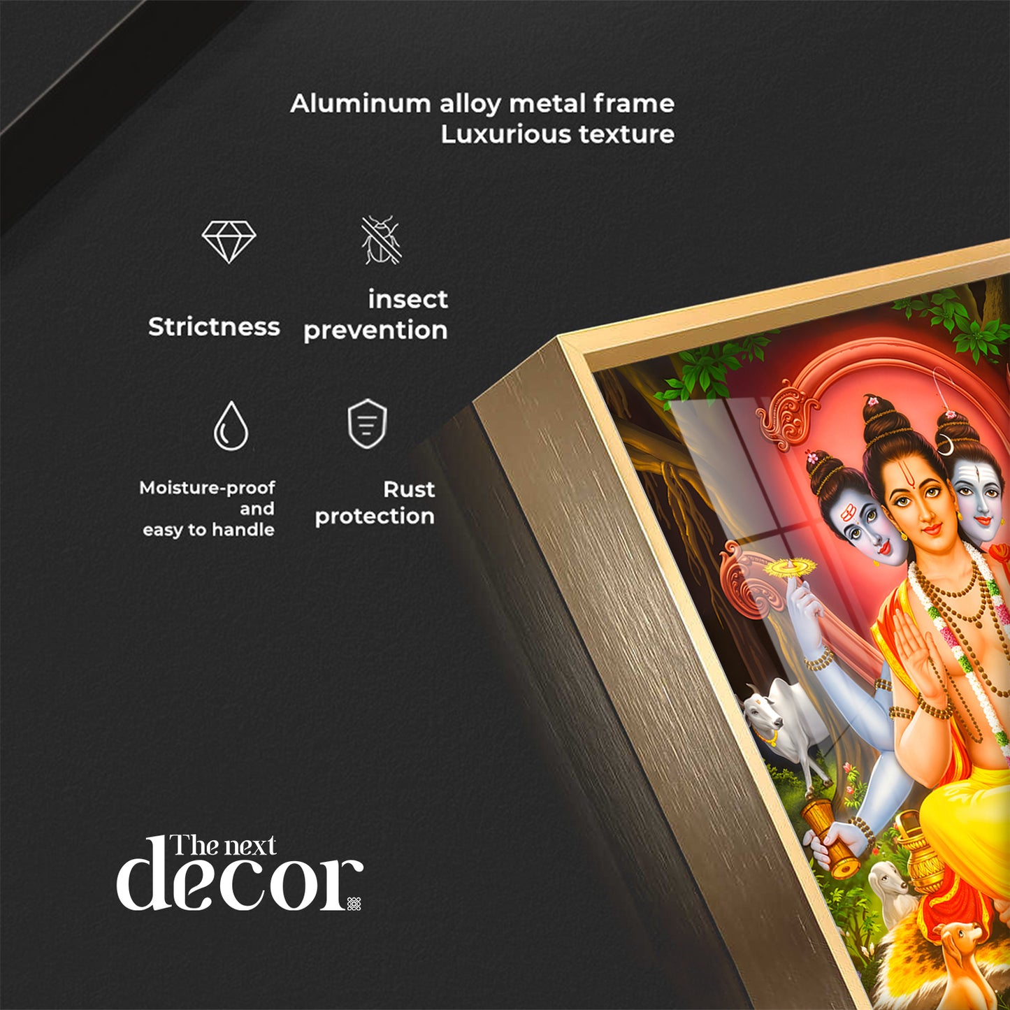 Lord Dattatreya Premium Acrylic Vertical Wall Art