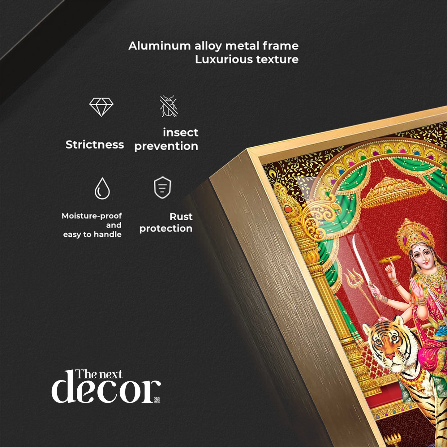 Divine Resonance Of Maa Durga Premium Acrylic Vertical Wall Art