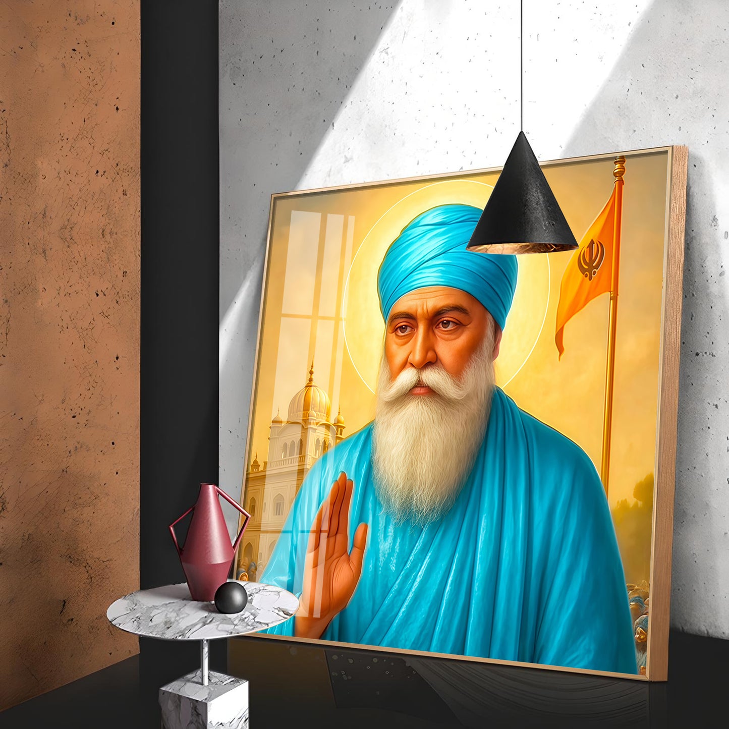 Blessing By Guru Nank Ji Premium Acrylic Square Wall Art