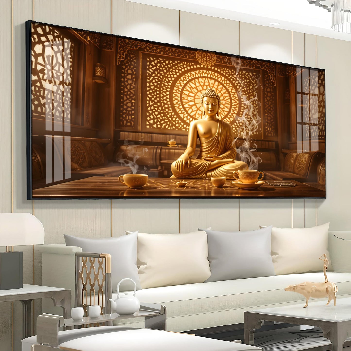 Ethereal Buddha Vision Premium Acrylic Horizontal Wall Art