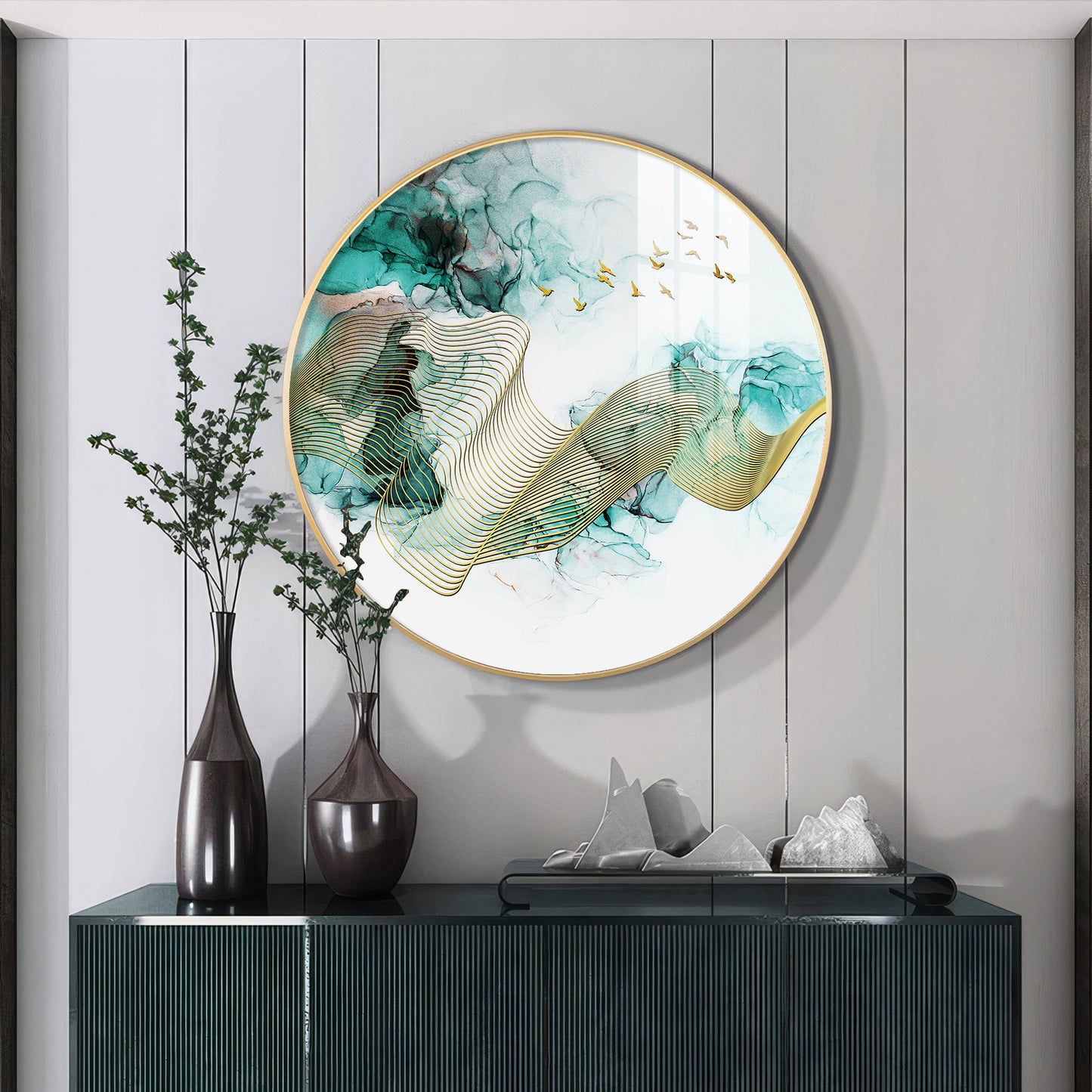 Gilded Vision Premium Acrylic Round Wall Art
