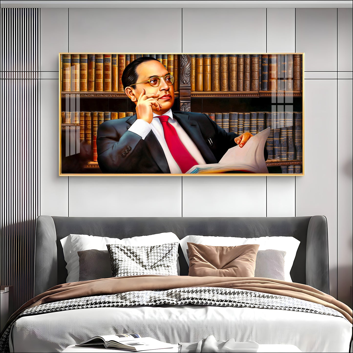 Dr. B.R. Ambedkar Portray Premium Acrylic Horizontal Wall Art