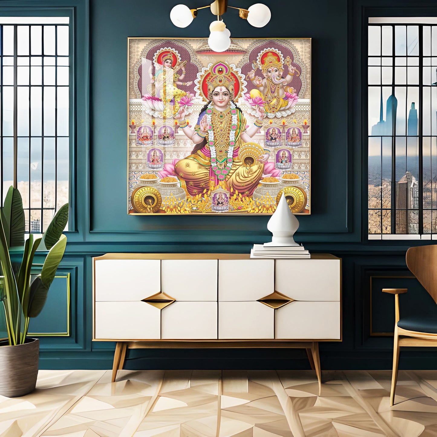 Supreme Laxmi Radiance Premium Acrylic Square Wall Art
