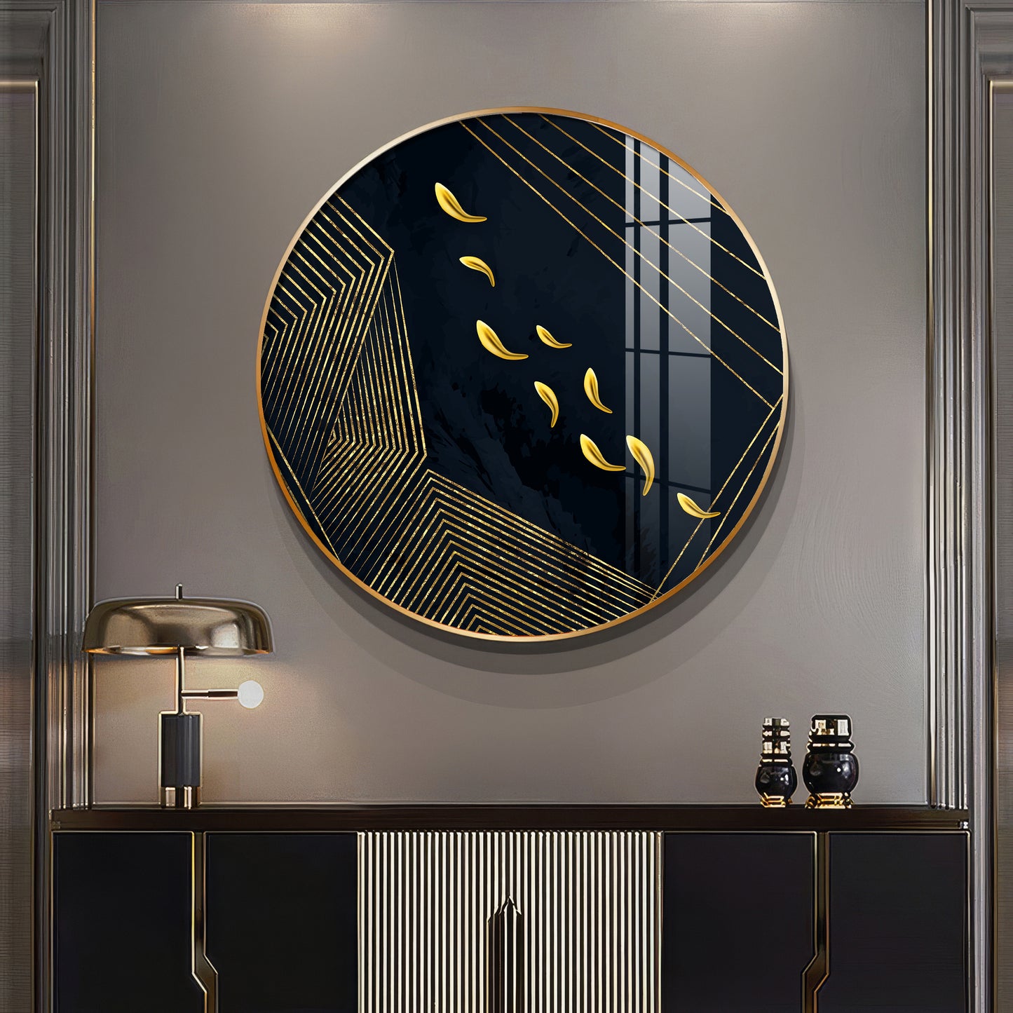 Golden Artwork Premium Acrylic Round Wall Art