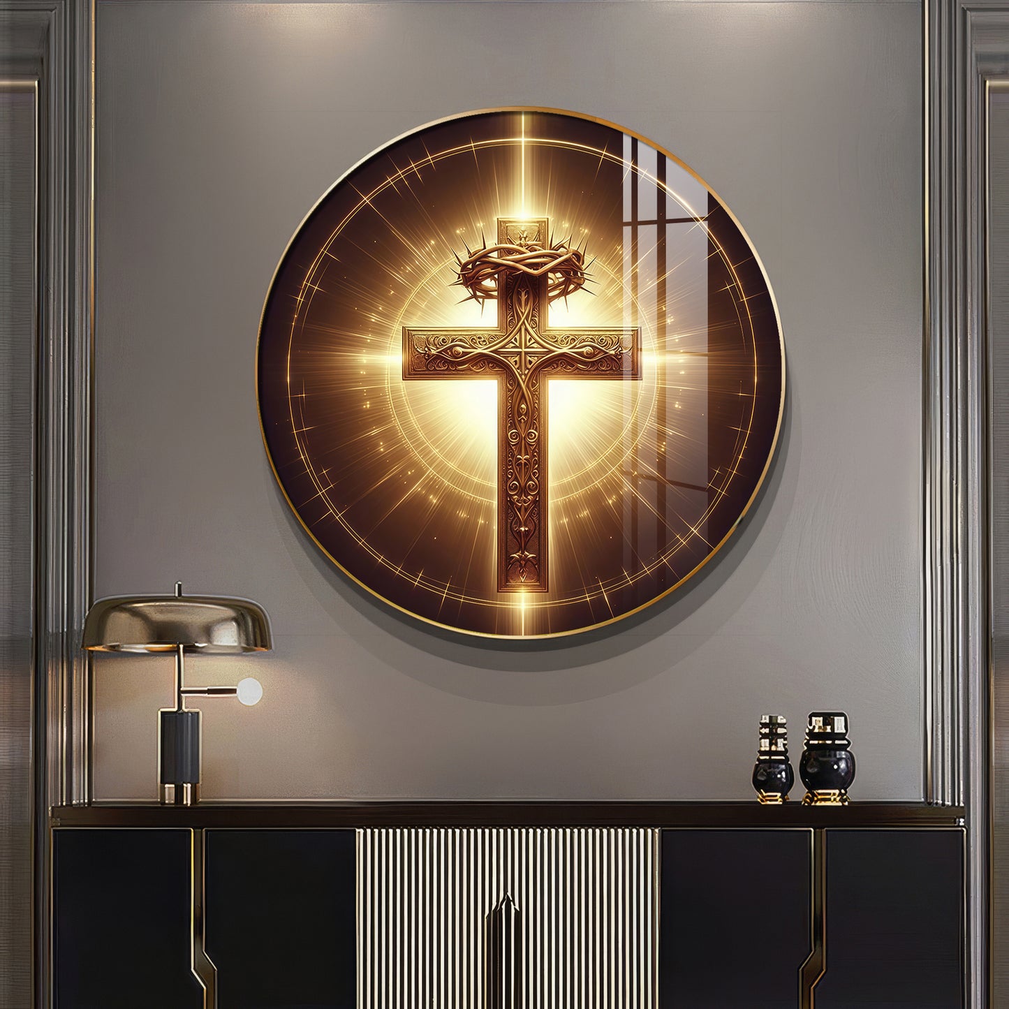 Sacred Symbol Sign Premium Acrylic Round Wall Art