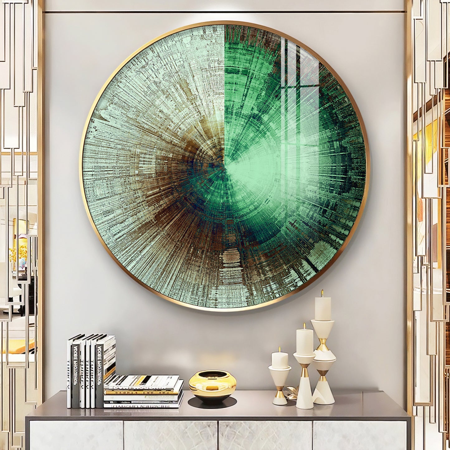 Sphere of Serenity Premium Acrylic Round Wall Art