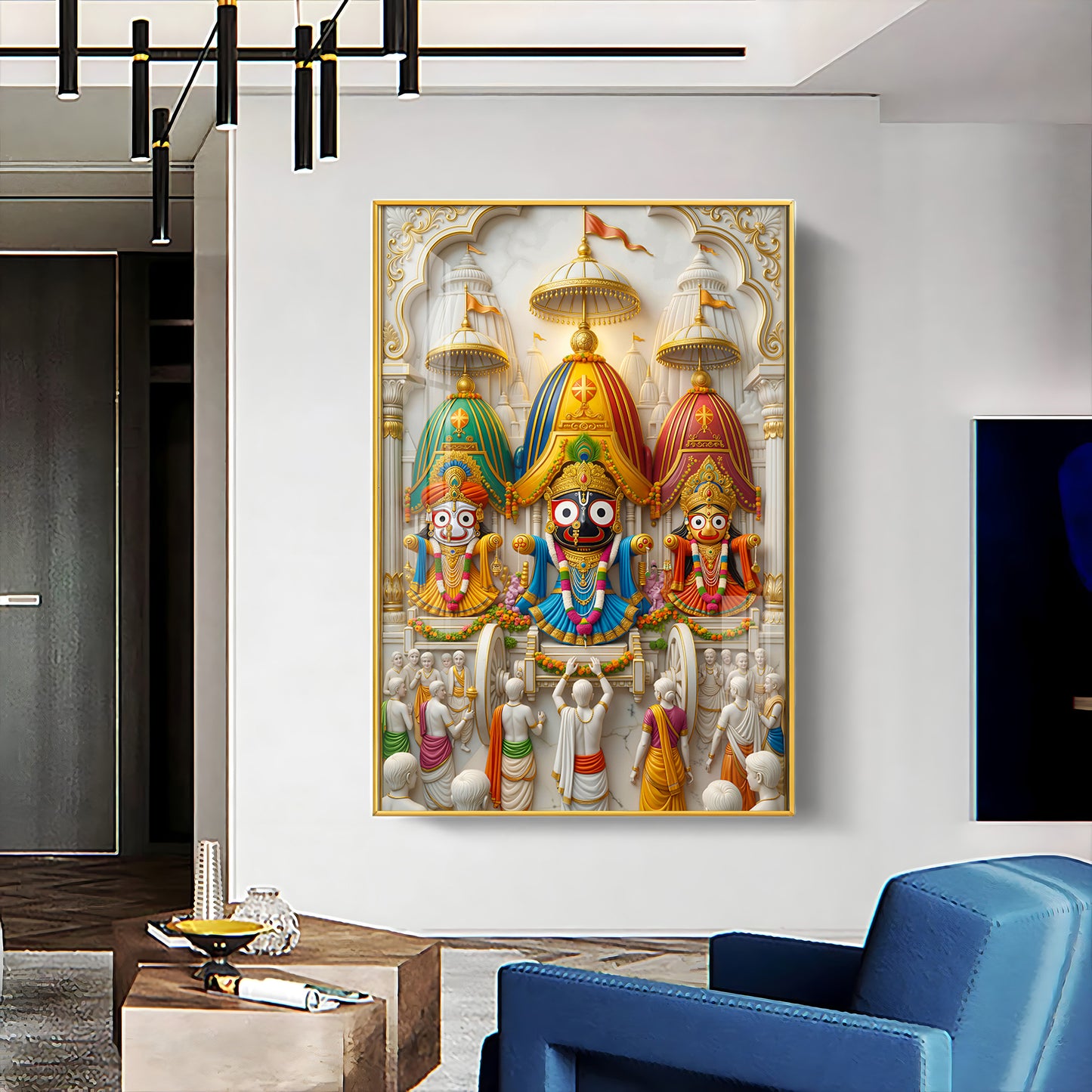 Lord Jagannath Rath Yatra Premium Acrylic Vertical Wall Art