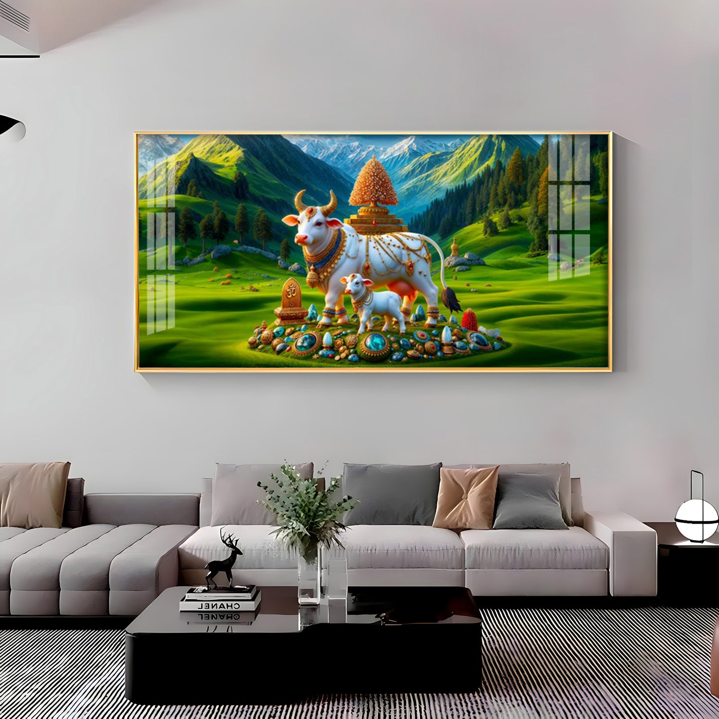 Nandi Shakti Premium Acrylic Horizontal Wall Art