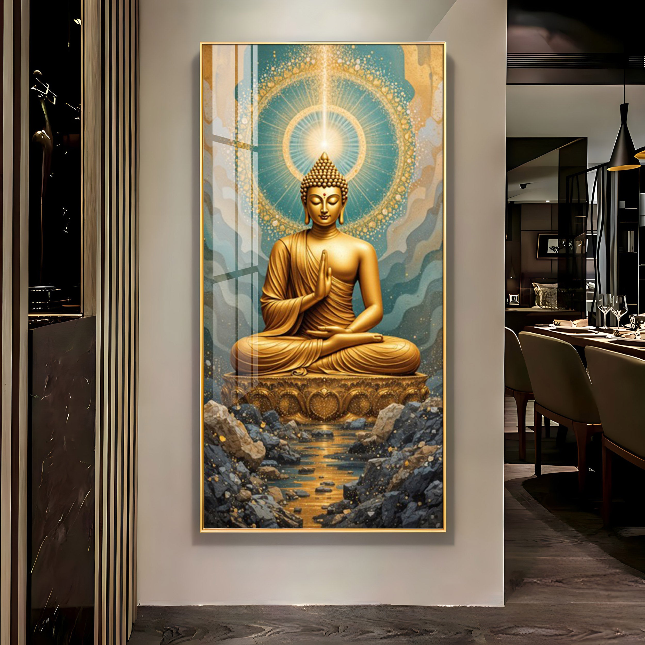 Buy Buddha Bliss Premium Acrylic Vertical Wall Art Online @ Low Price ...