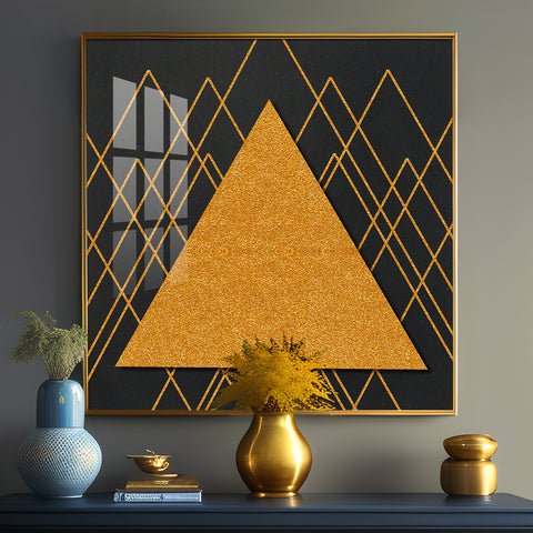Abstract Geometric Figure Triangle Premium Acrylic Square Wall Art