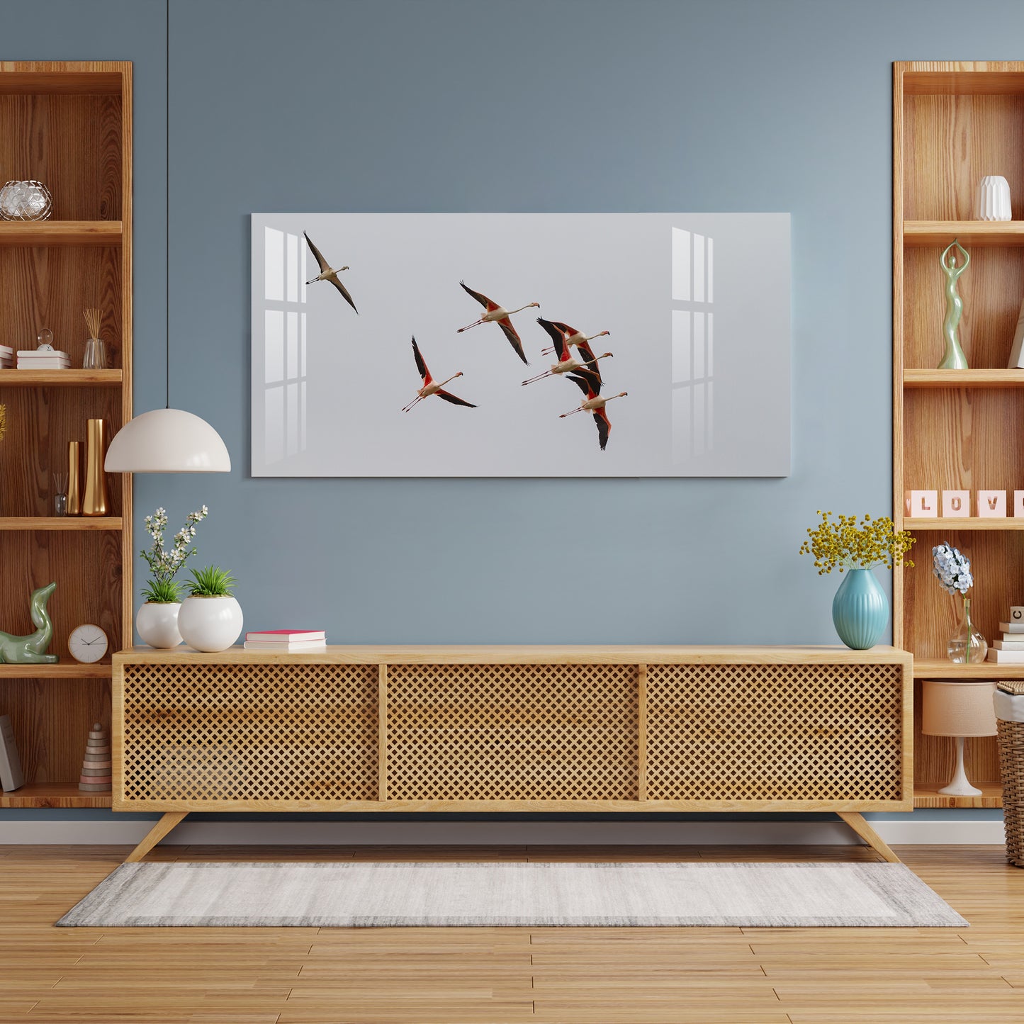 Flying Flamingos Acrylic Wall Art