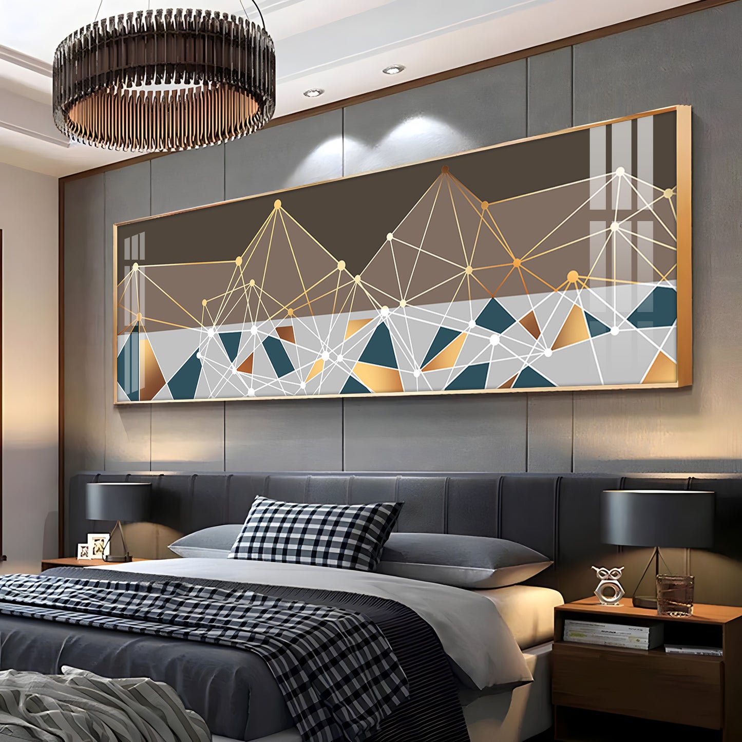 Geometric Harmony Premium Acrylic Horizontal Wall Art