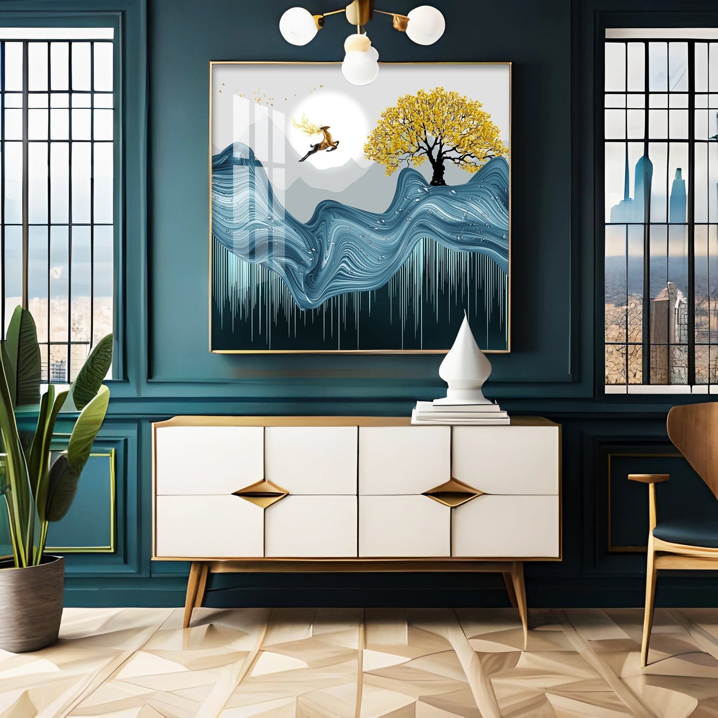 Celebration Jump Luxury Crystal Square Wall Art - The Next Decor