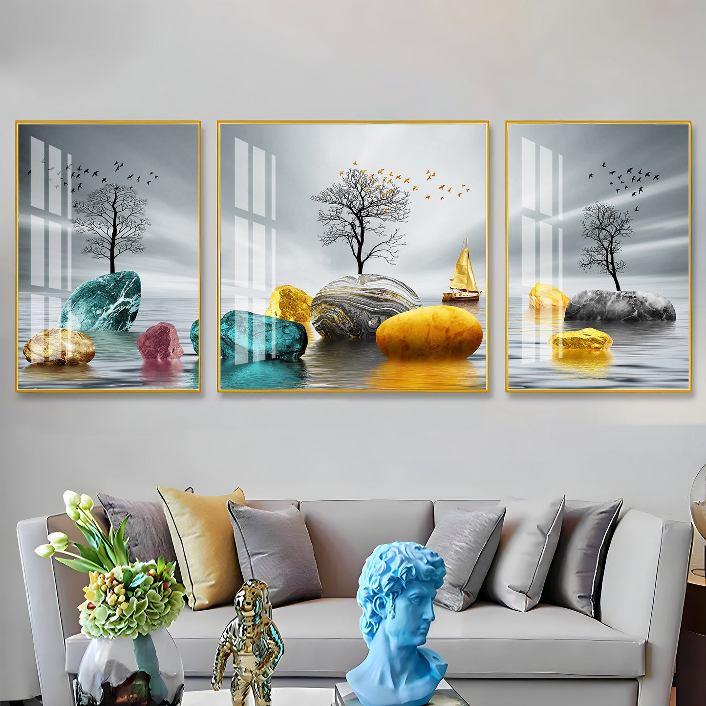 Colorful Glory Premium Acrylic Wall Art (Set of 3) - The Next Decor
