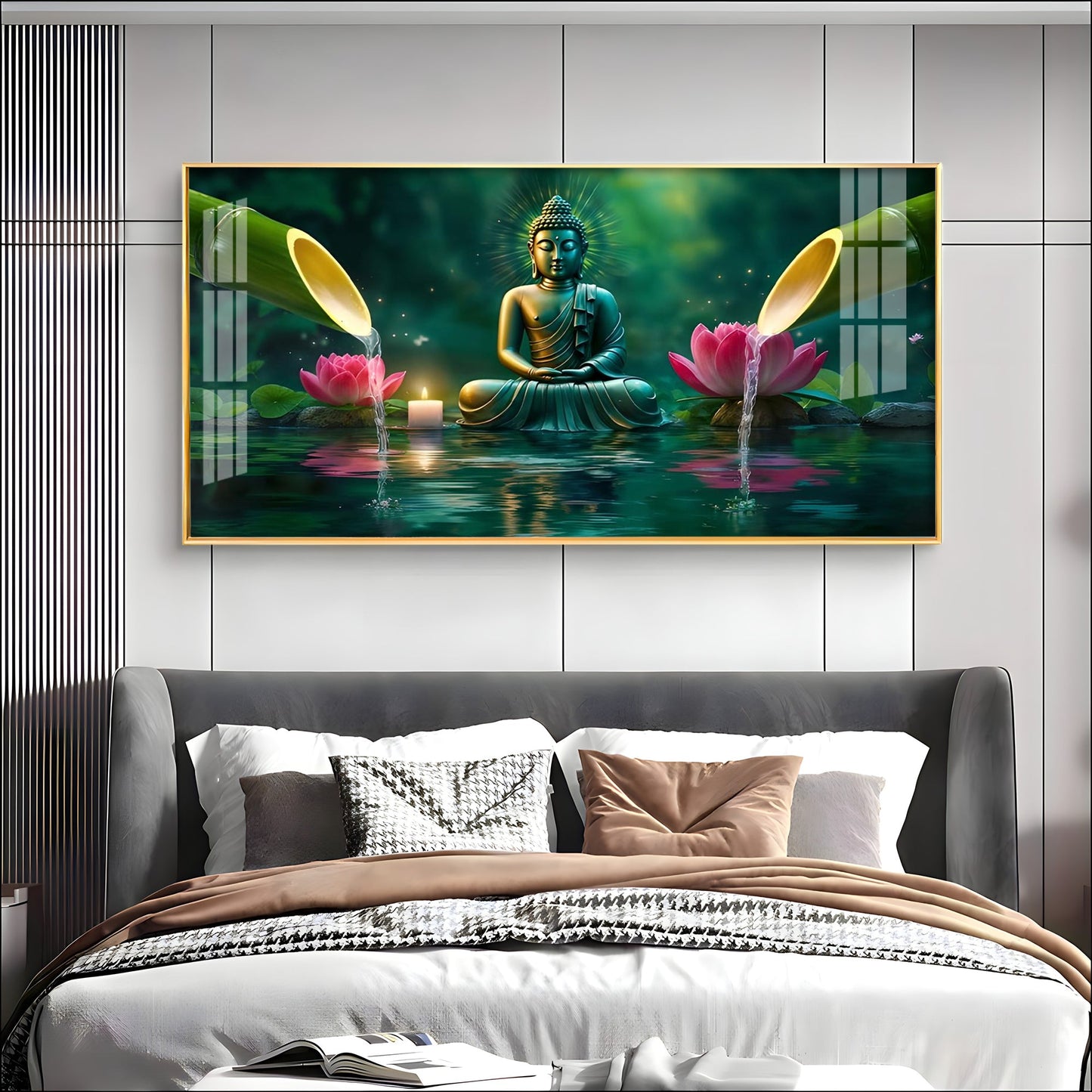 Deep Meditating Buddha Premium Acrylic Horizontal Wall Art - The Next Decor