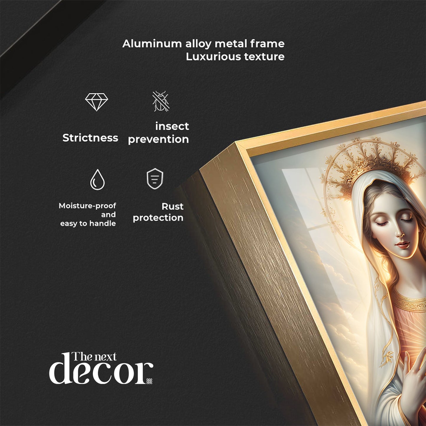 Divine Embrace of Mary Premium Acrylic Vertical Wall Art - The Next Decor