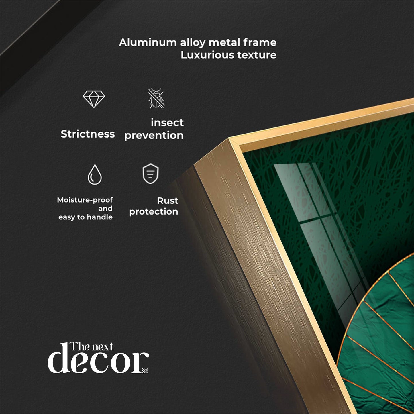 Emerald Green Premium Acrylic Vertical Wall Art (set of 4) - The Next Decor