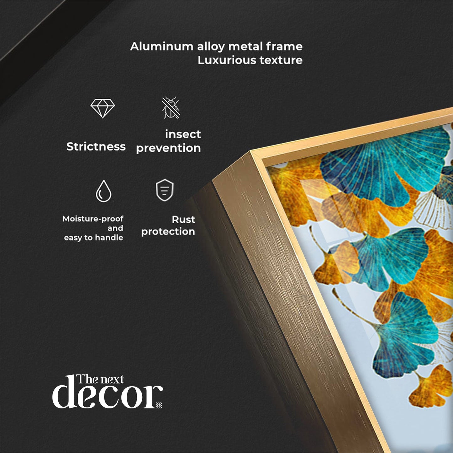 Falling Leaves Luxury Crystal Vertical Wall Art - The Next Decor