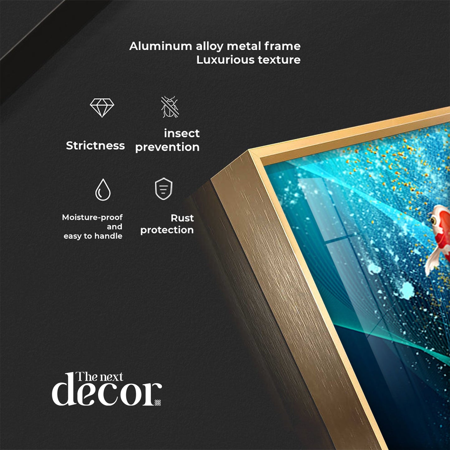 Fish Kaleidoscope Luxury Crystal Vertical Wall Art - The Next Decor