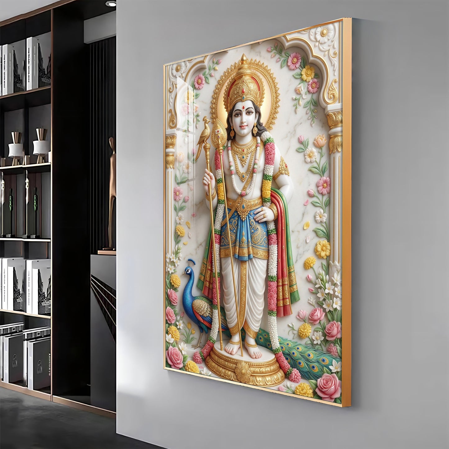 Murugan Premium Acrylic Vertical Wall Art