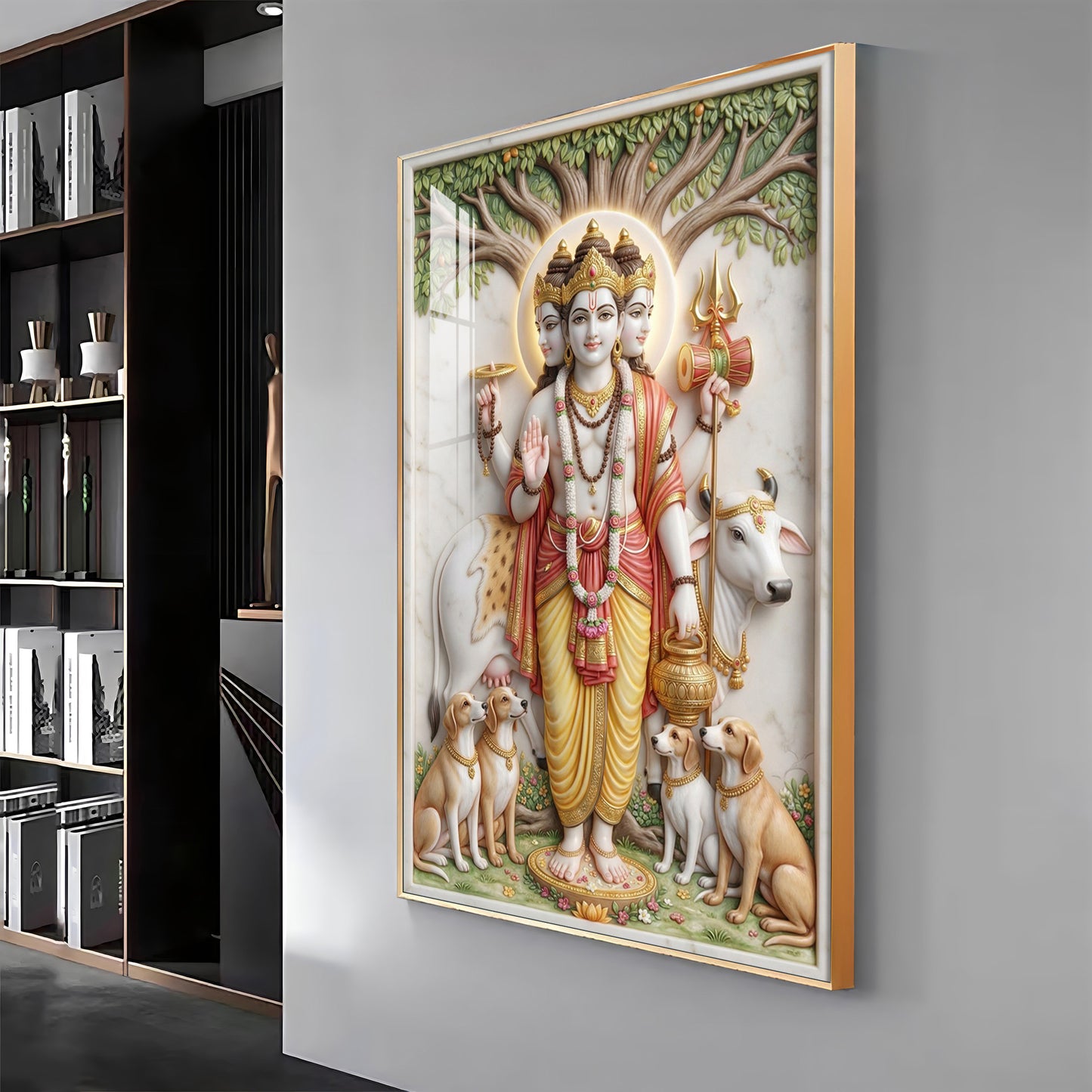 Adi-Guru Dattatreya Premium Acrylic Vertical Wall Art