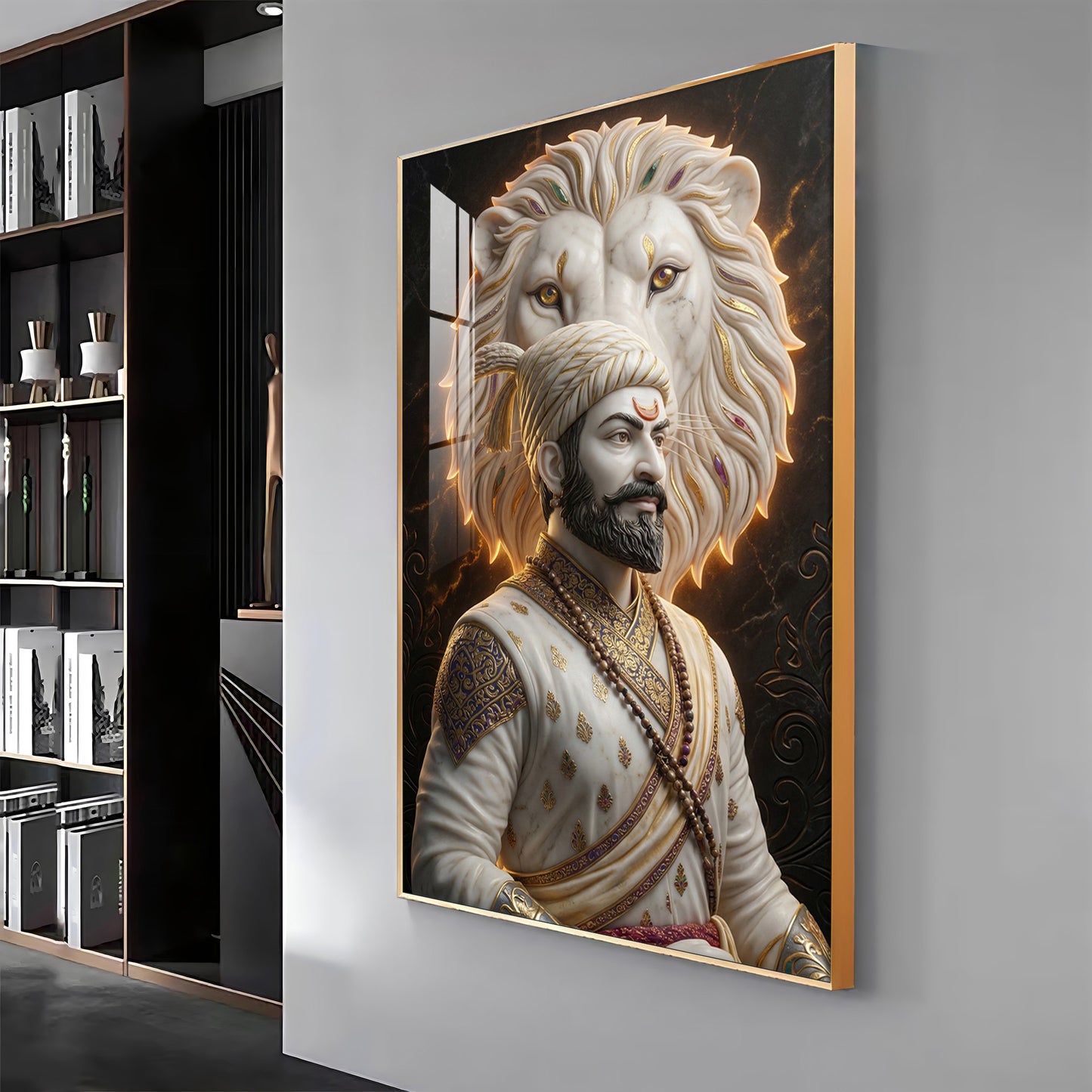 King Chhatrapati Shivaji Maharaj Premium Acrylic Vertical Wall Art