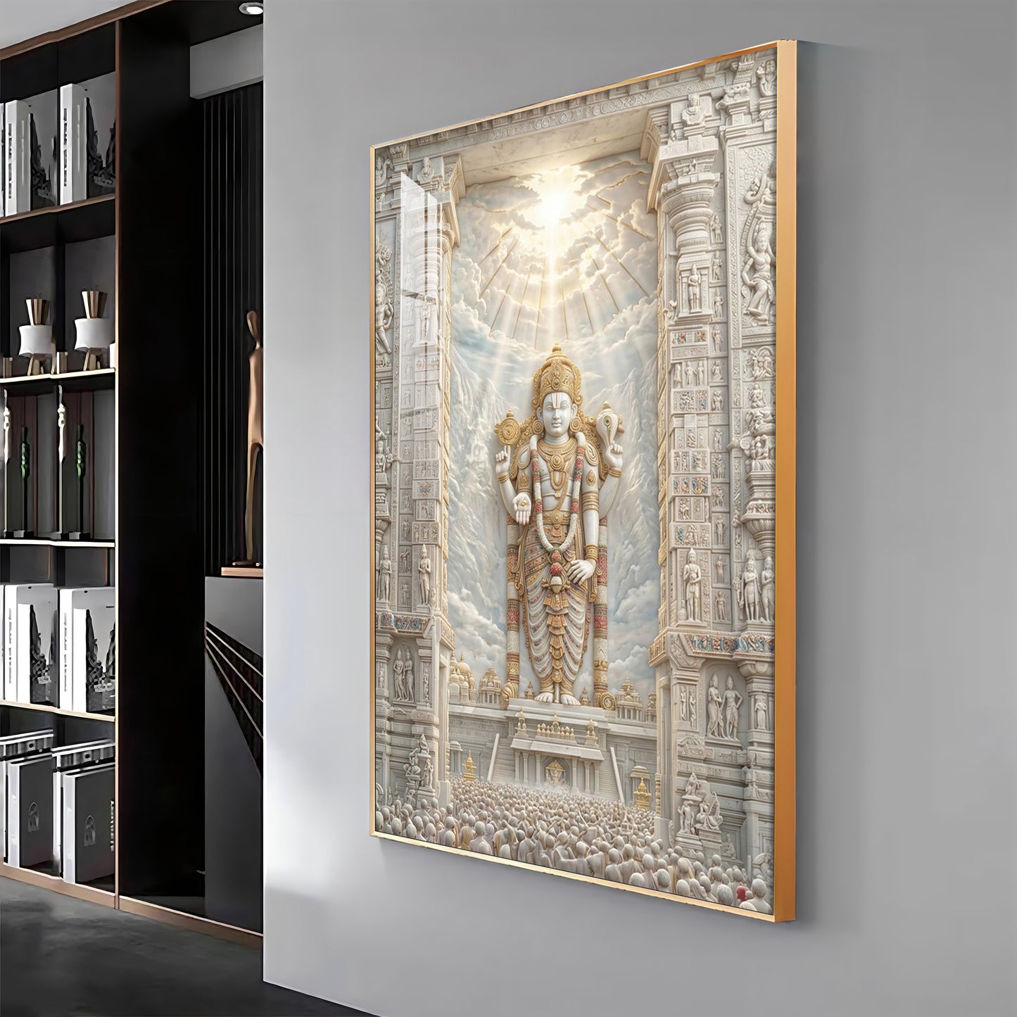 Divine Venkateswara Premium Acrylic Vertical Wall Art