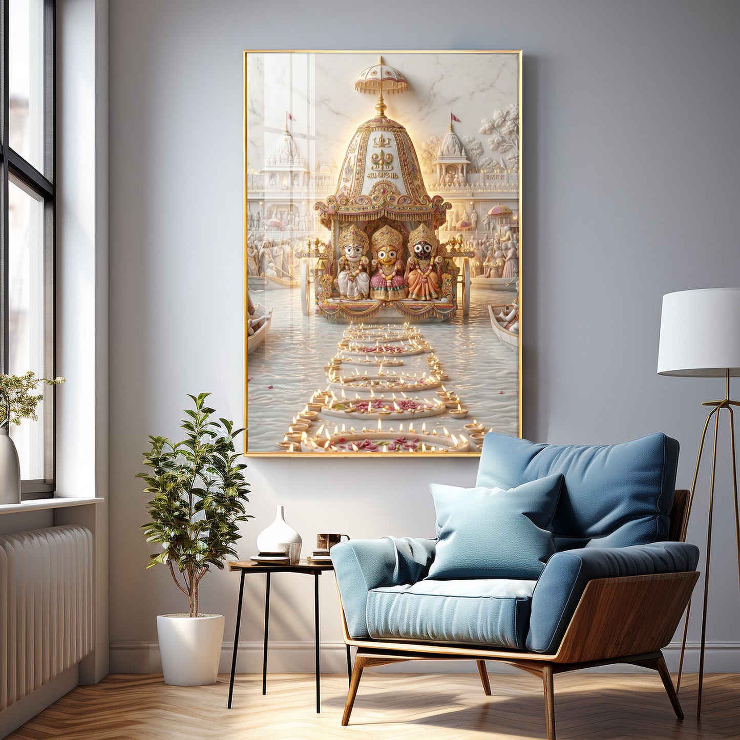 Hindu Deities Lord Jagannath Premium Acrylic Vertical Wall Art