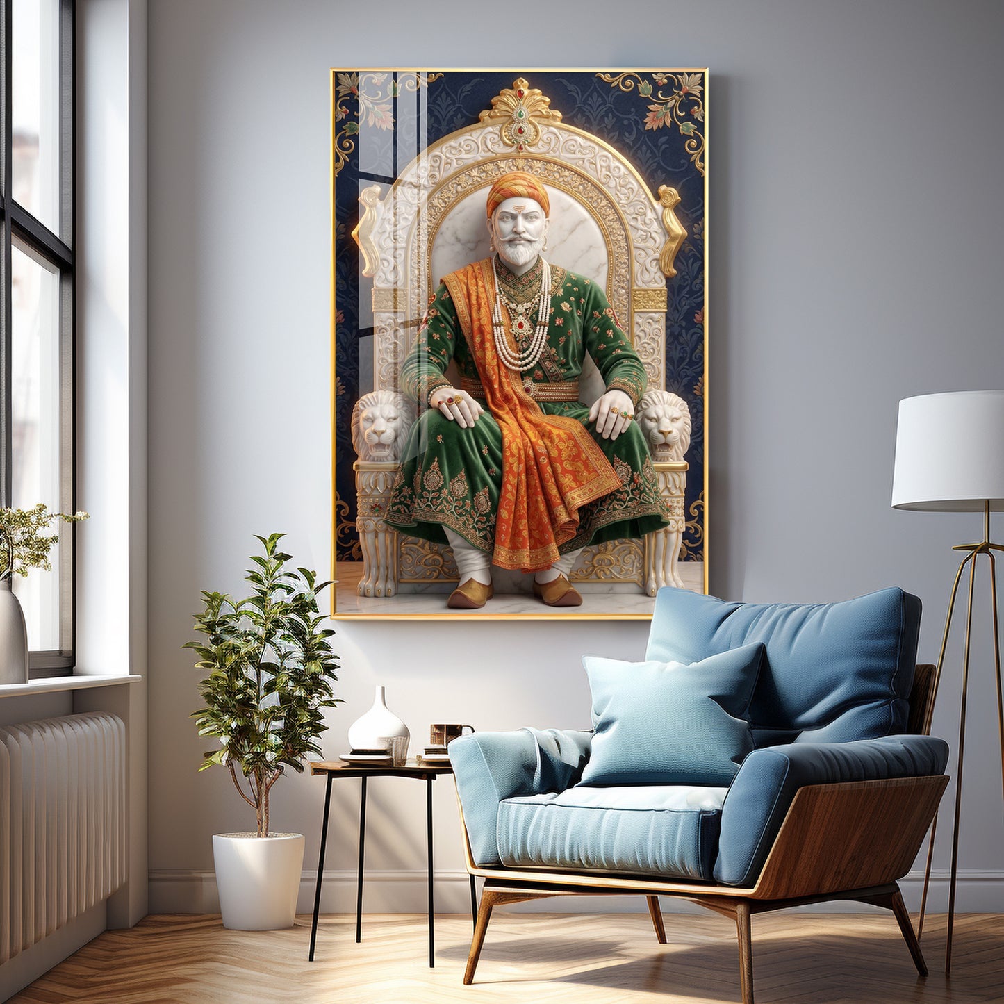 Maratha King Chhatrapati Shivaji Maharaj Premium Acrylic Vertical Wall Art