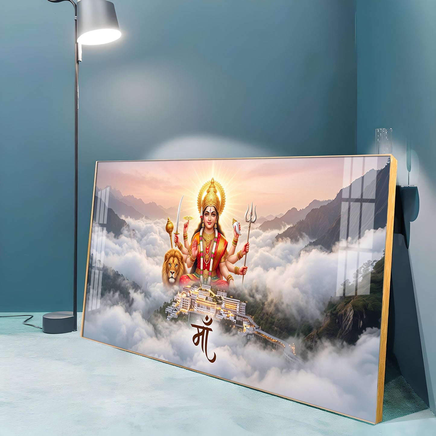 Goddess Vaishno Devi Temple Premium Acrylic Horizontal Wall Art